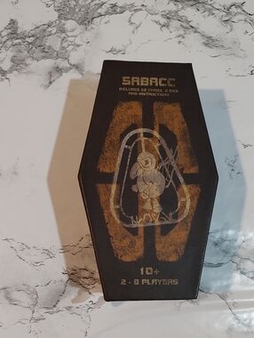 Saba Sabacc Card Game Box in Black and Gold Artwork